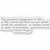 Beautiful quotes by Victor Hugo Aufkleber (Vorderseite)