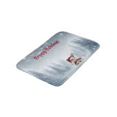 Beautiful Rabbit Christmas Badematte (Schrägansicht)