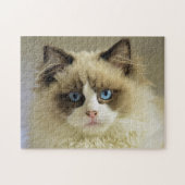 Beautiful Ragdoll Cat with Blue Eyes Puzzle (Horizontal)
