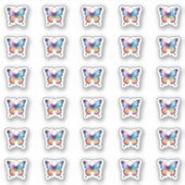 Beautiful Rainbow Butterfly Candy Kisses Monogram Aufkleber (Vorderseite)