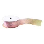 Beautiful Rainbow Glitzer Satin Ribbon Satinband (Spule)