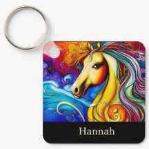 Beautiful Rainbow Horse Portrait 