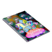 Beautiful Rainbow Unicorn Star Galaxy Sky Notizblock (Rechte Seite)
