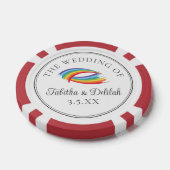 Beautiful Rainbow Wedding Personalized Pokerchips (Einzeln)