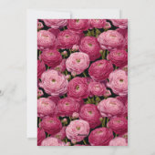 Beautiful Ranunculus Inspired Birthday Event Einladung (Rückseite)