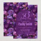 Beautiful Ranunculus Sparkle Custom Birthday Einladung (Vorne/Hinten)