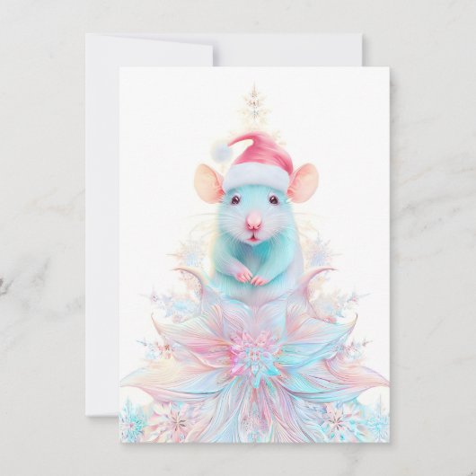 Beautiful Rat Christmas Cards Feiertagskarte (Vorderseite)
