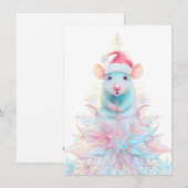Beautiful Rat Christmas Cards Feiertagskarte (Vorne/Hinten)
