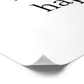 Beautiful Reasons to Be Happy Minimalist Quote Poster (Ecke)