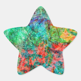 Beautiful red abstract star sticker,Delight red  Stern-Aufkleber