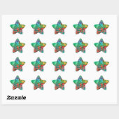 Beautiful red abstract star sticker,Delight red  Stern-Aufkleber (Blatt)