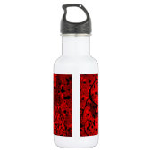 Beautiful Red Abstrakt Art Spritzer Edelstahlflasche (Rückseite)