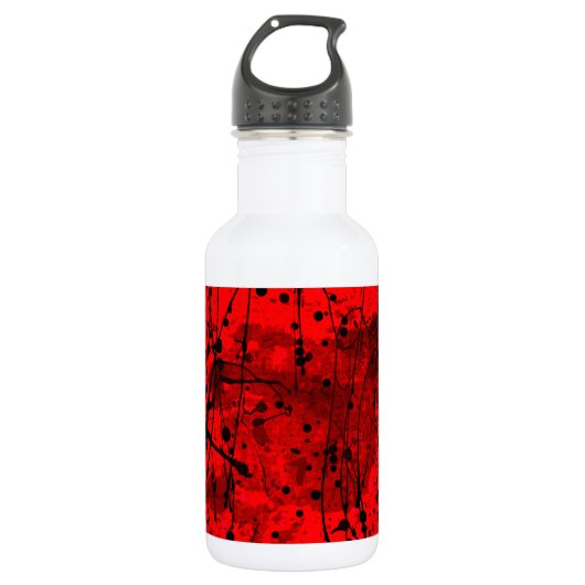 Beautiful Red Abstrakt Art Spritzer Edelstahlflasche (Vorderseite)