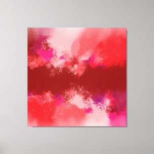 Beautiful Red Abstrakt Contemporary Modern Leinwanddruck