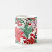 Beautiful red and white Christmas poinsettia Kaffeetasse (Mittel)