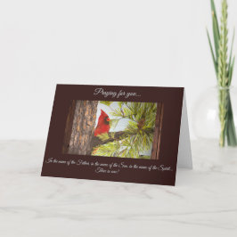 Beautiful Red Bird Christlich Card Feiertagskarte