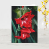Beautiful Red Blume Garni Karte (Gelbe Blume)