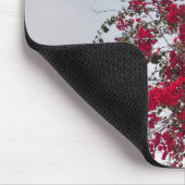 Beautiful red Bougainvillea Flowers & Cloudy Sky  Mousepad (Ecke)