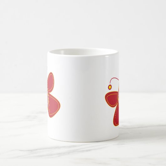 Beautiful Red Butterfly Kaffeetasse (Mittel)