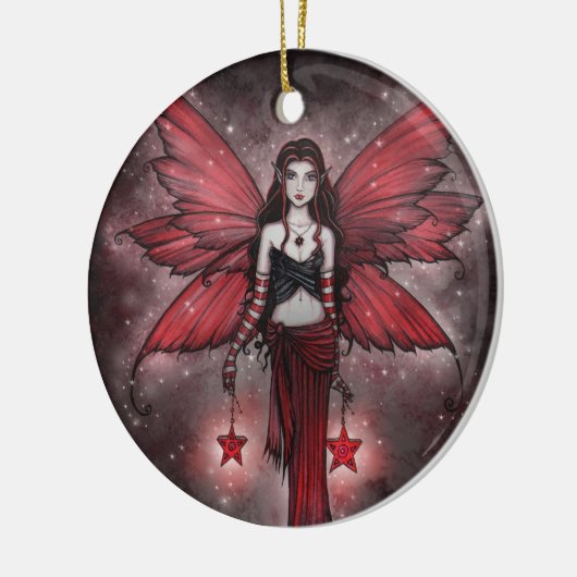 Beautiful Red Christmas Fairy Ornament (Links)