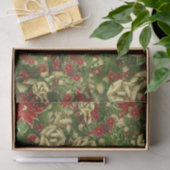 Beautiful Red Christmas Poinsettia Muster Seidenpapier (Geschenk)