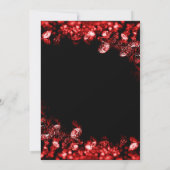 Beautiful Red Diamond Wedding Jubiläum Einladung (Rückseite)