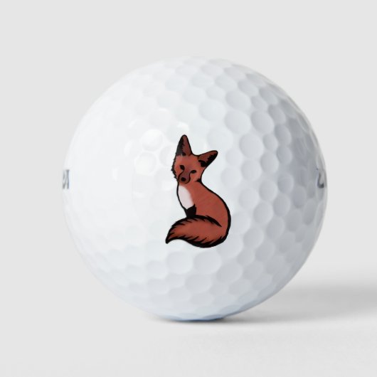 Beautiful Red Fox Golfball (Vorderseite)