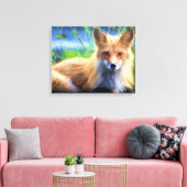 Beautiful Red Fox Leinwanddruck (Insitu (Wohnzimmer))