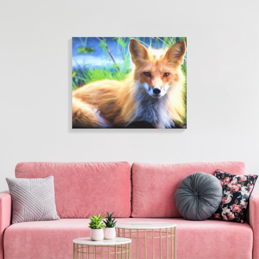 Beautiful Red Fox Leinwanddruck (Insitu (Wohnzimmer))
