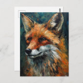 Beautiful Red Fox Postkarte (Vorne/Hinten)