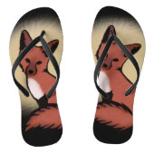 Beautiful Red Foxy Fox Badesandalen (Fußbett)