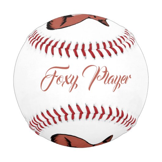 Beautiful Red Foxy Fox Baseball (Rückseite)