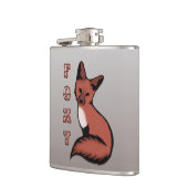 Beautiful Red Foxy Fox Flachmann (Links)
