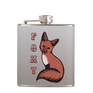 Beautiful Red Foxy Fox Flachmann