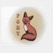 Beautiful Red Foxy Fox Fleecedecke (Vorderseite (Horizontal))