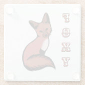 Beautiful Red Foxy Fox Glasuntersetzer (Rückseite)