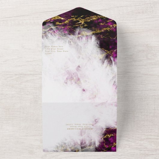 Beautiful Red Garnet Crystal Geode All In One Einladung (Außenbereich)