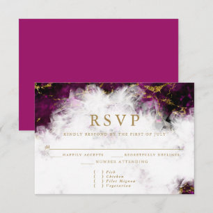 Beautiful Red Garnet Crystal Geode RSVP Karte
