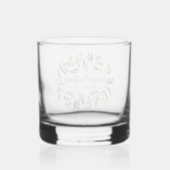 Beautiful Red Green Holly Berry Custom Christmas Whiskyglas (Rückseite)