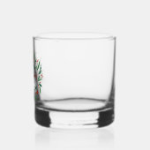 Beautiful Red Green Holly Berry Custom Christmas Whiskyglas (Links)