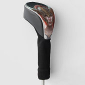 Beautiful Red Haired Nordic Warrior Golf Headcover (angewinkelt)