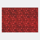 Beautiful Red Hearts Bow Valentine Geschenkpapier Set (Vorderseite 2)
