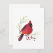 Beautiful Red Kardinal Note Card (Vorne/Hinten)
