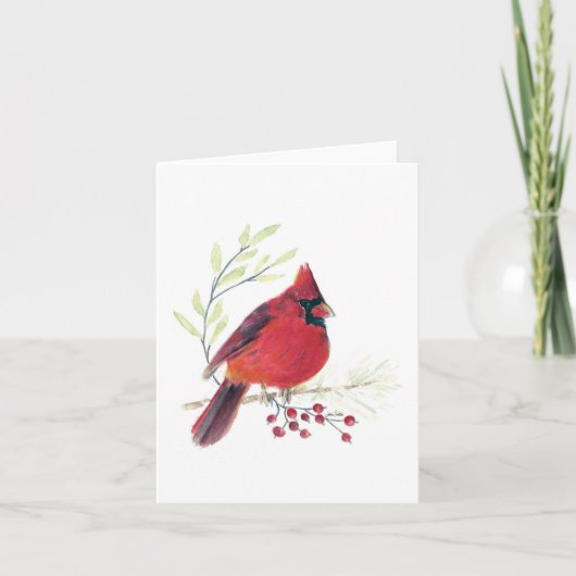 Beautiful Red Kardinal Note Card (Vorderseite)