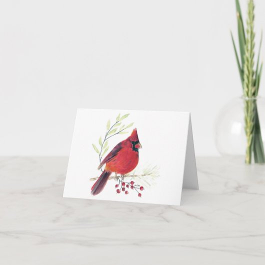 Beautiful Red Kardinal Note Card (Vorderseite)