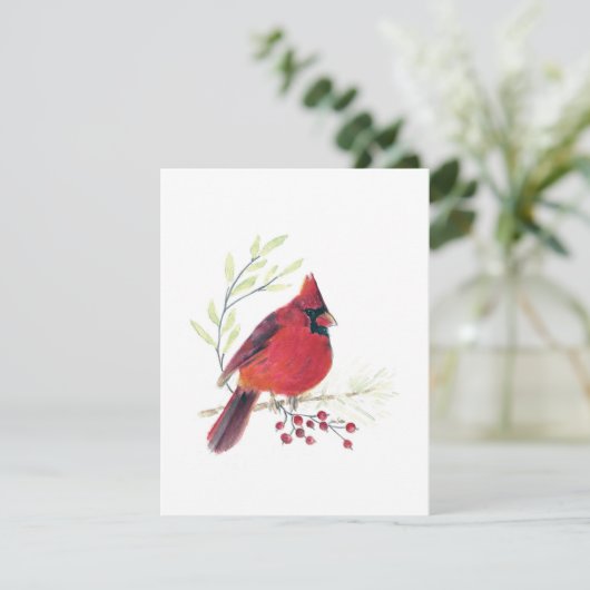 Beautiful Red Kardinal Note Card (Stehend Vorderseite)