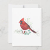 Beautiful Red Kardinal Watercolor Note Card (Vorderseite)