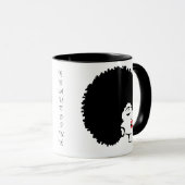 Beautiful Red Lip Afro Mug Tasse (VorderseiteRechts)