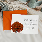 BEAUTIFUL Red Maple tree Save the Date Template