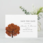 BEAUTIFUL Red Maple tree Save the Date Template (Stehend Vorderseite)